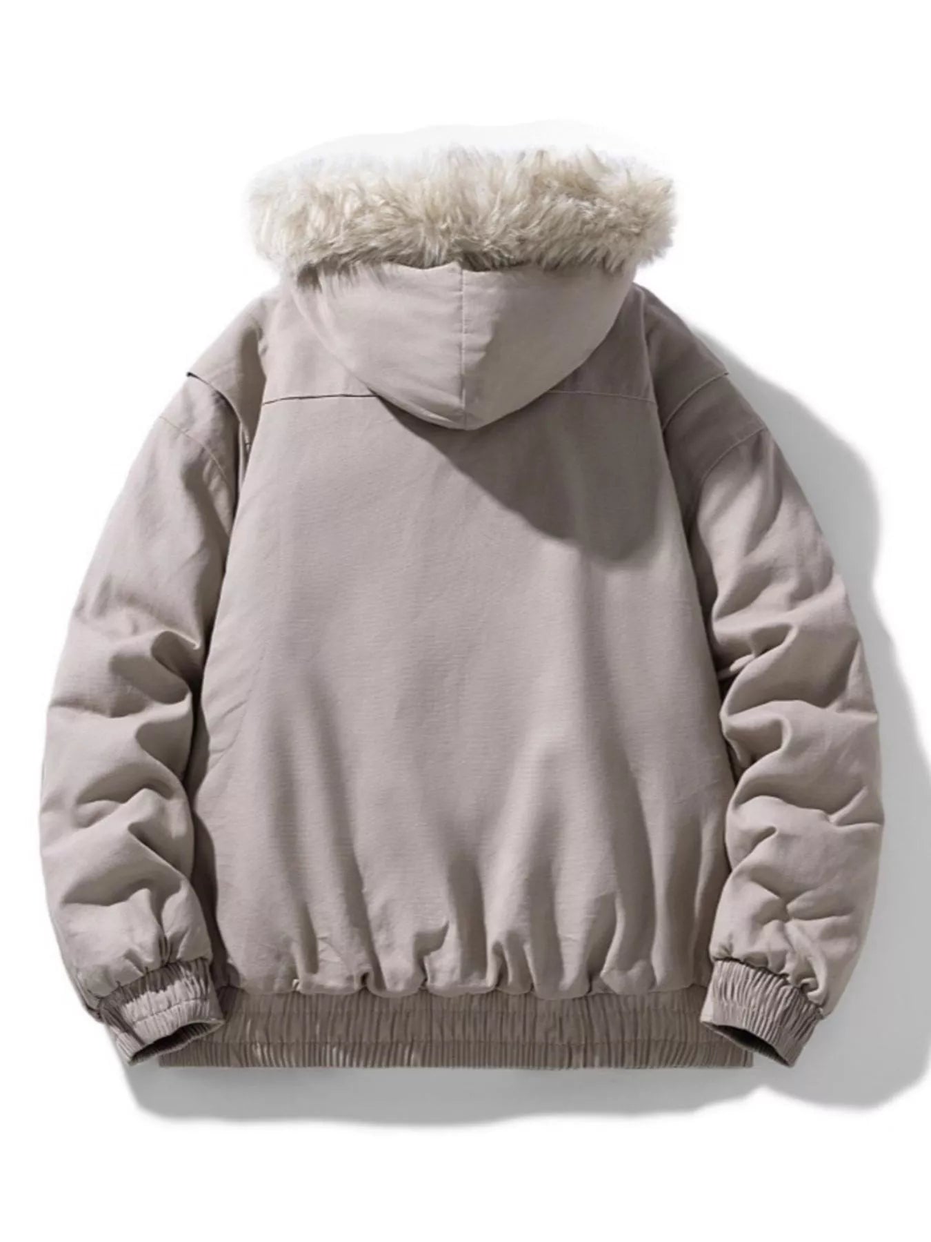Men's Plus Size Zip Up Hooded Winter Coat
