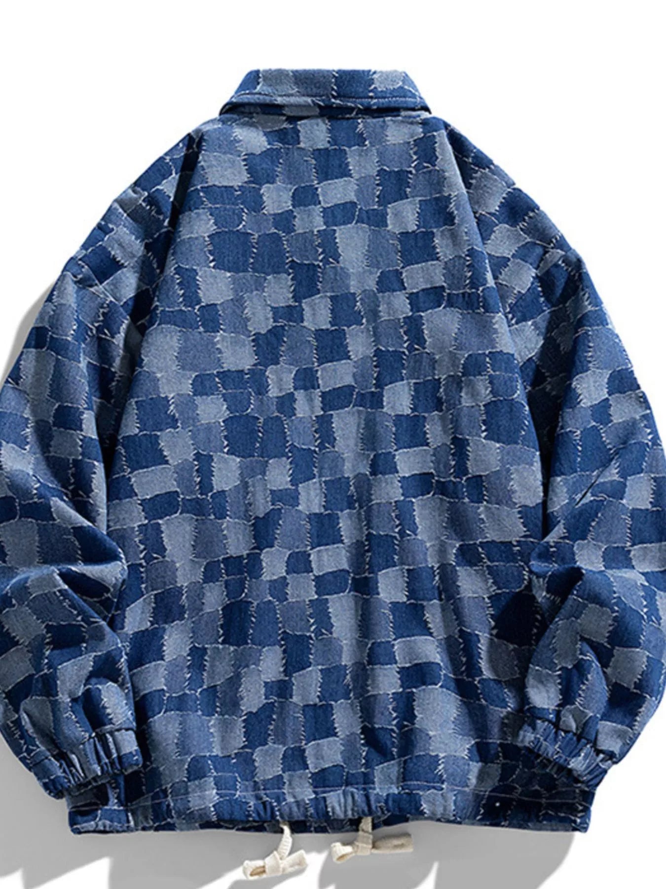 Men's Full Size Snap Down Denim Jacket Plus Size