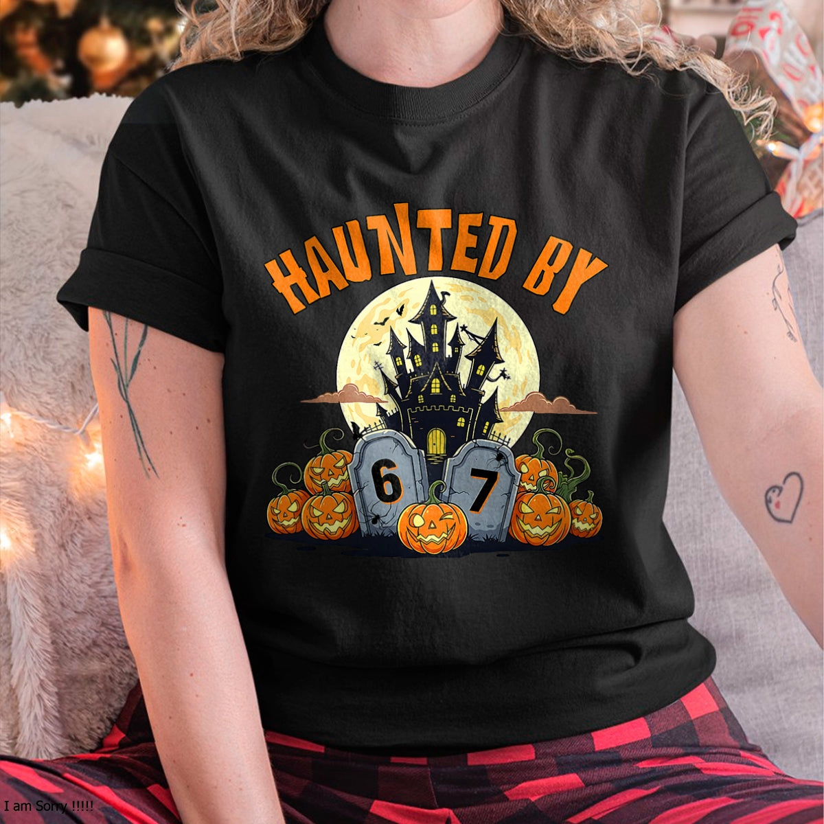 67 Funny Six Seven Gen Alpha Z Halloween 67 Haunted by 67 T-Shirt - Halloween Unisex Hoodie - NGHL00