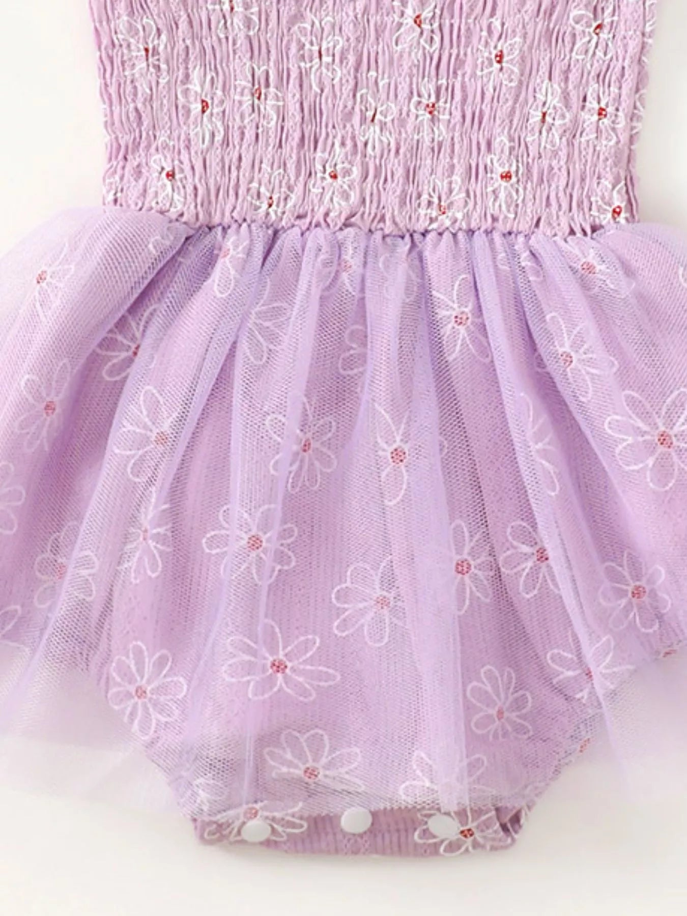 Children's Smocked Bodice Tulle Dress with Headband