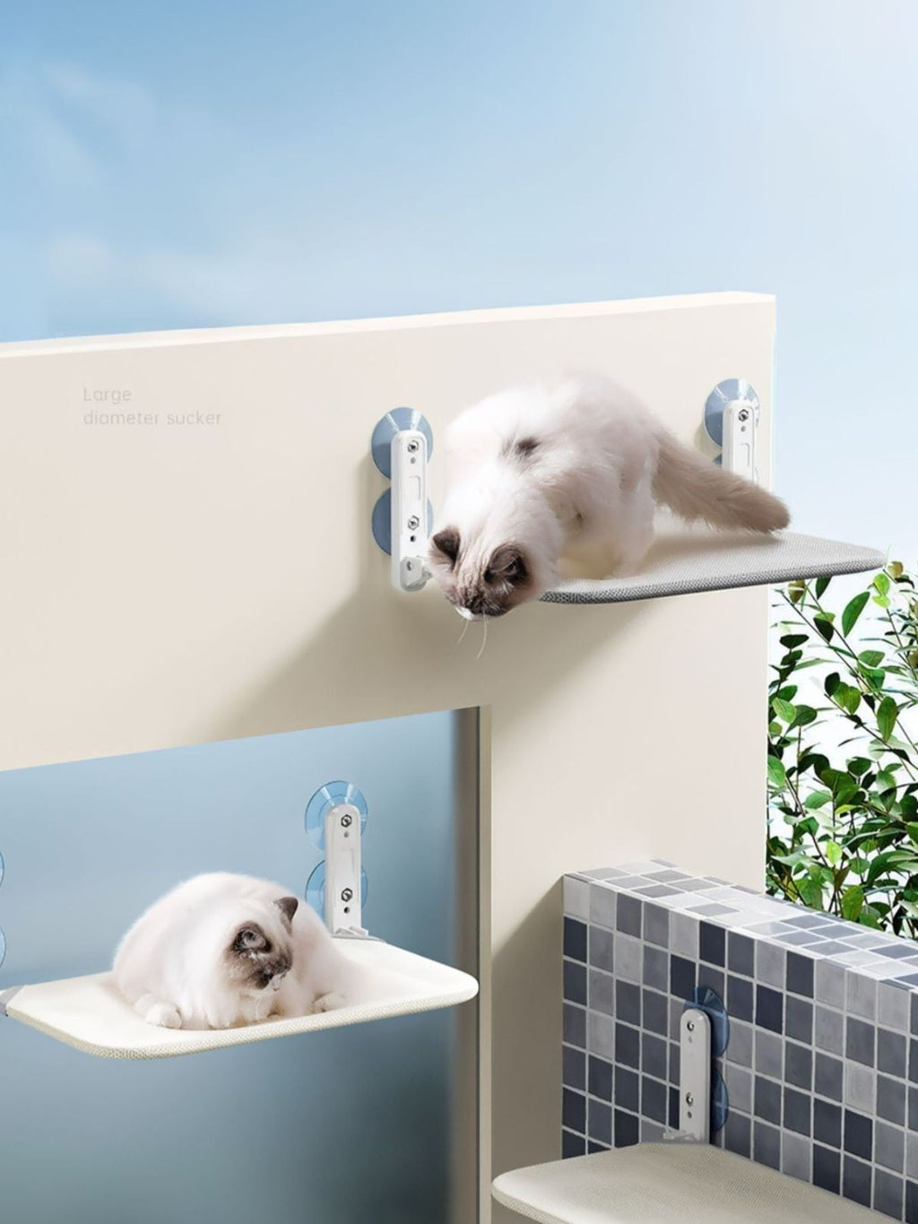 Window Perch Cat Hammock with Strong Suction Cups