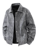 Men's Plus Size Casual Snap-Down Jacket