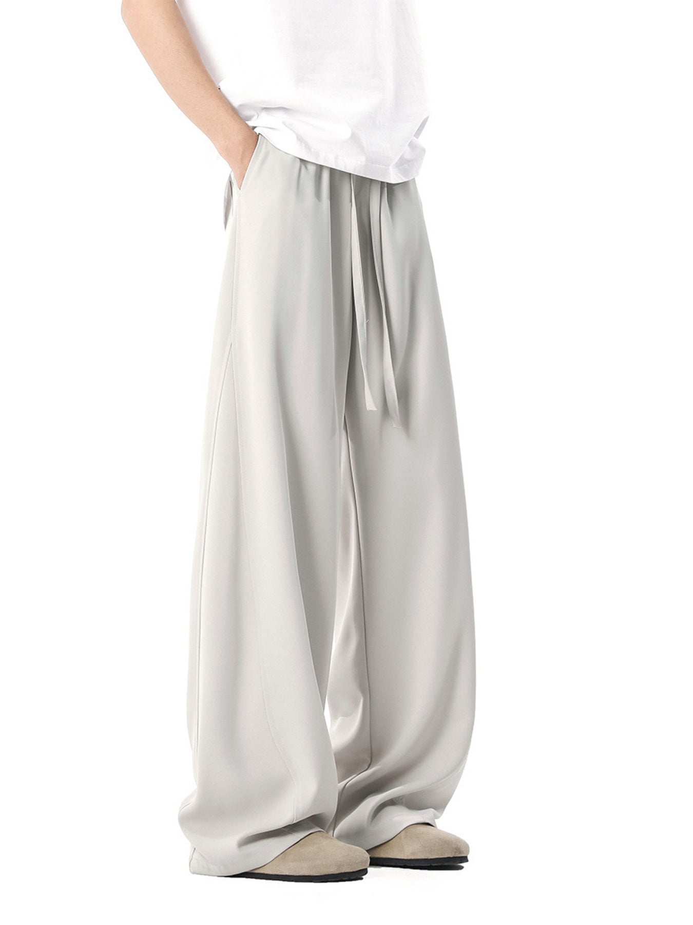 Men's Wide Leg Drawstring Casual Pants