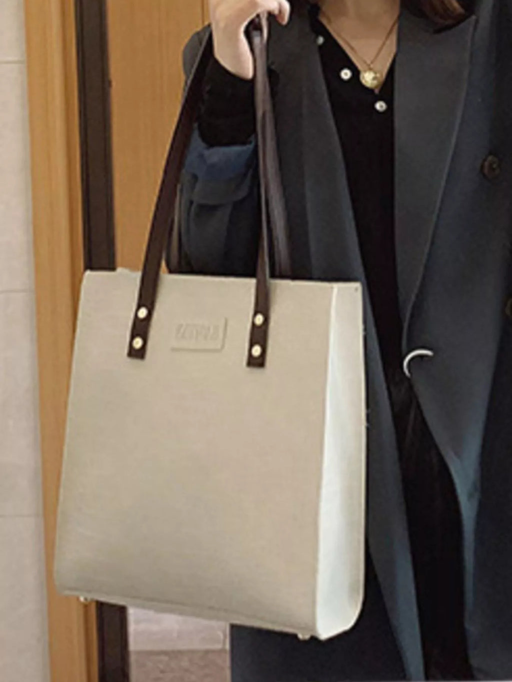 Leather Tote Shoulder Bag