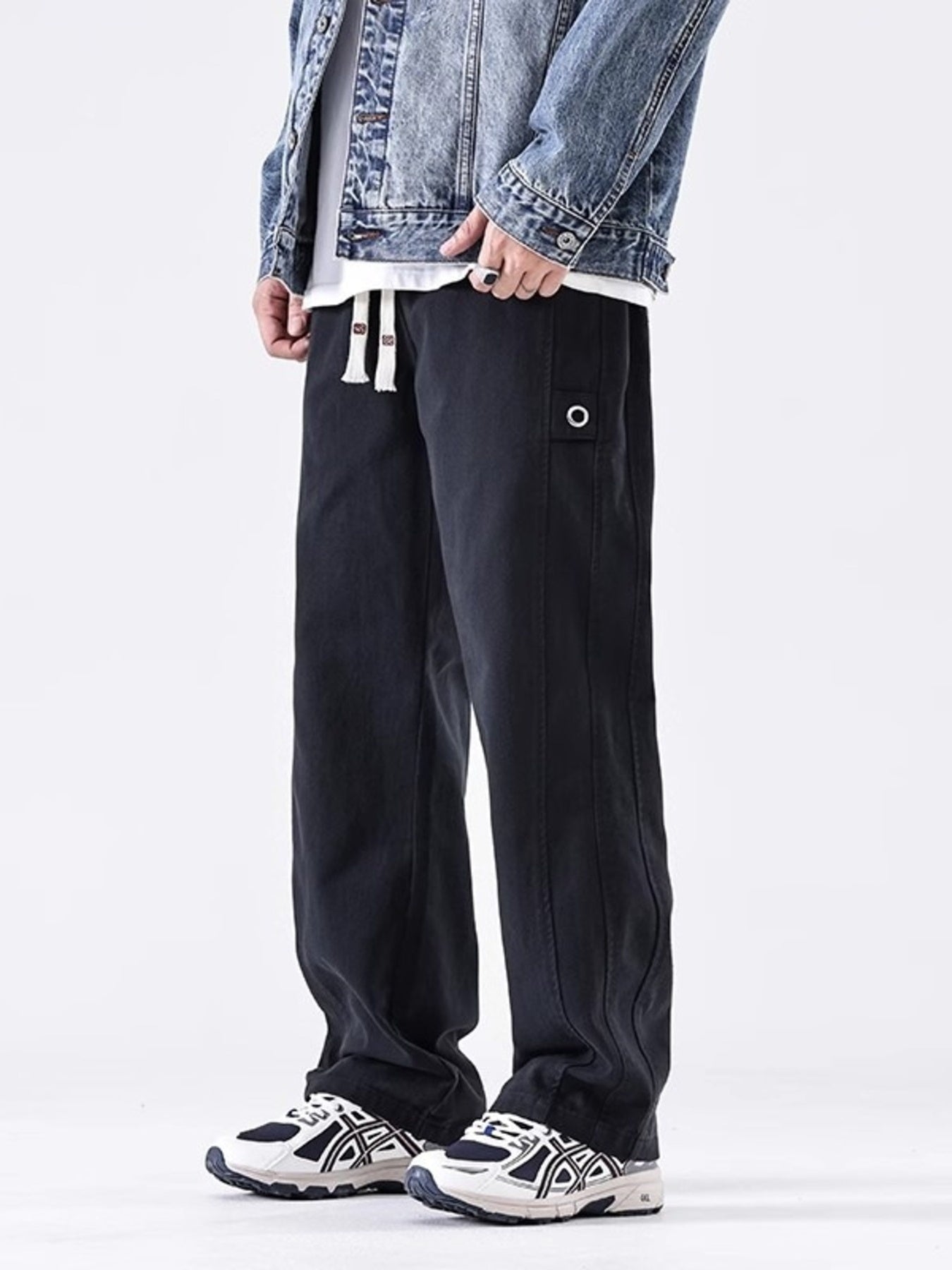 Men's Plus Size Loose Fit Drawstring Casual Pants