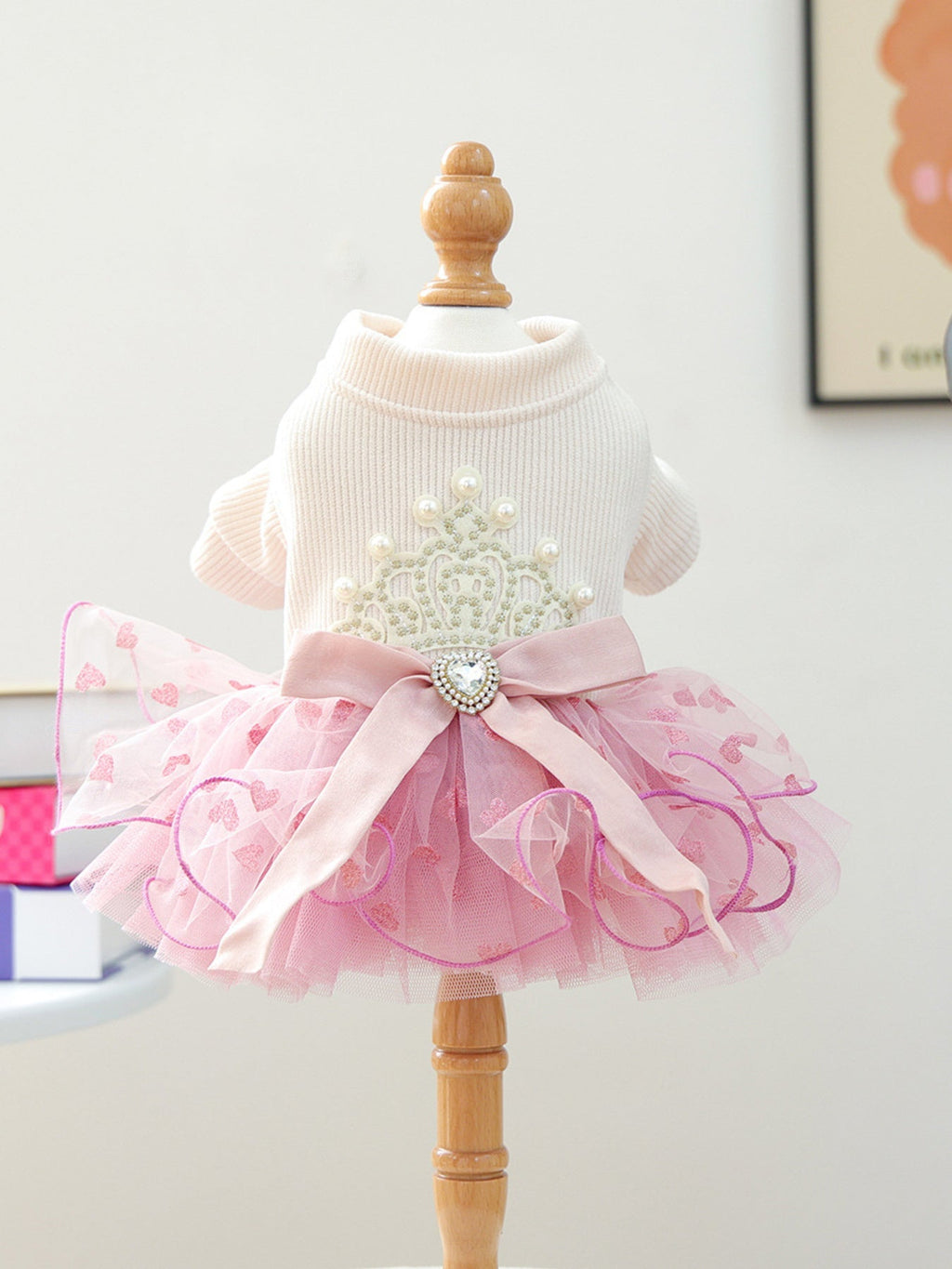 Pearl-Embellished Pet Dress