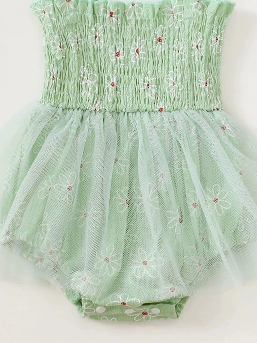 Children's Smocked Bodice Tulle Dress with Headband
