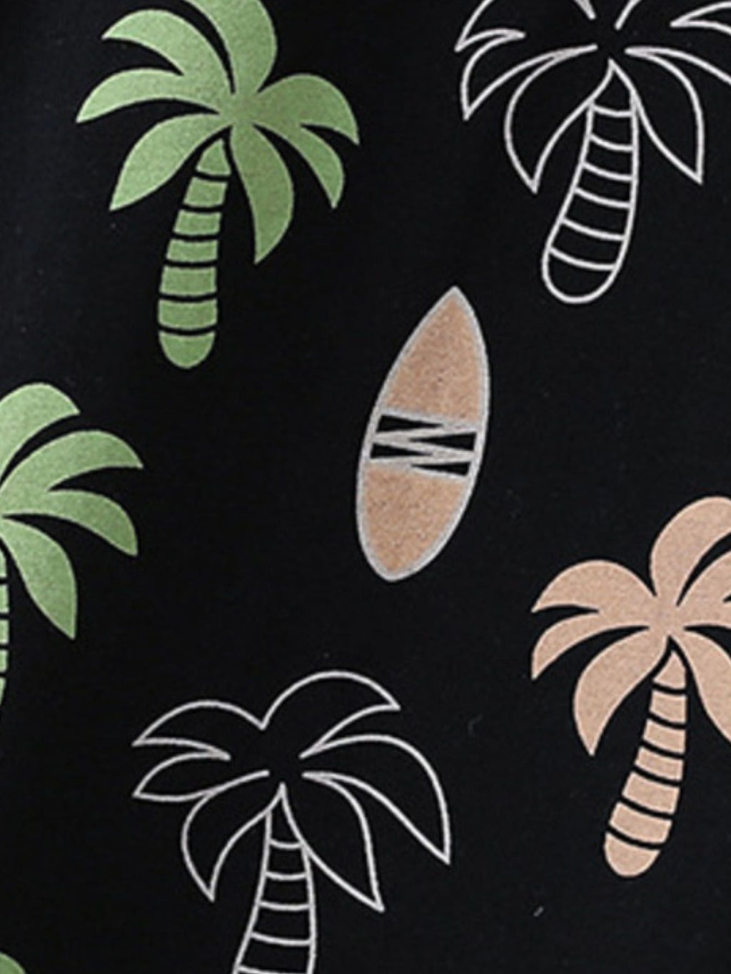 Children's Tropical Print Casual Tee and Shorts Set