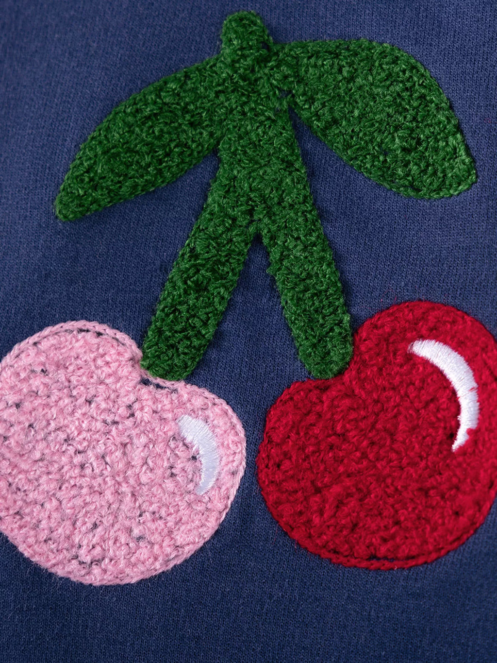 Children's Cherry Appliqued Long Sleeve Dress