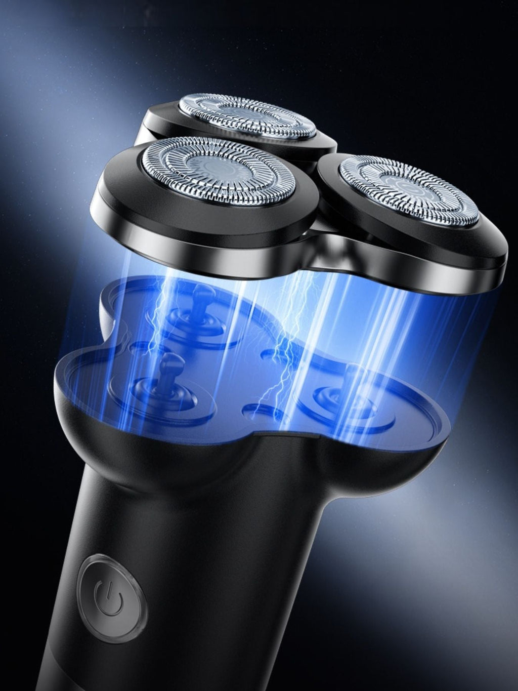 Triple-Blade Rotary Electric Shaver