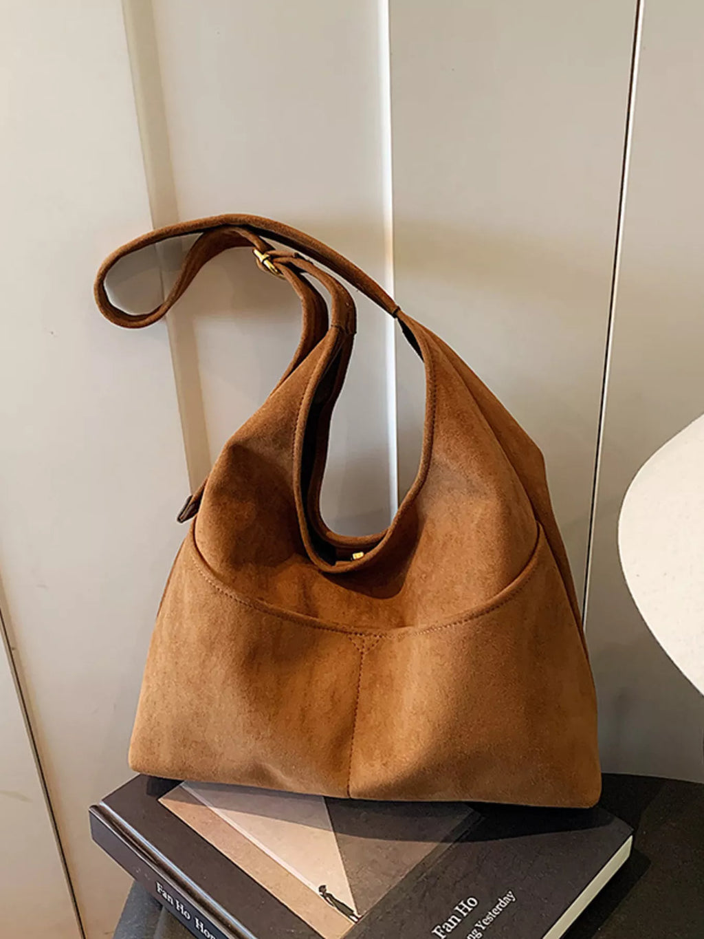 Minimalist Suede Shoulder Bag