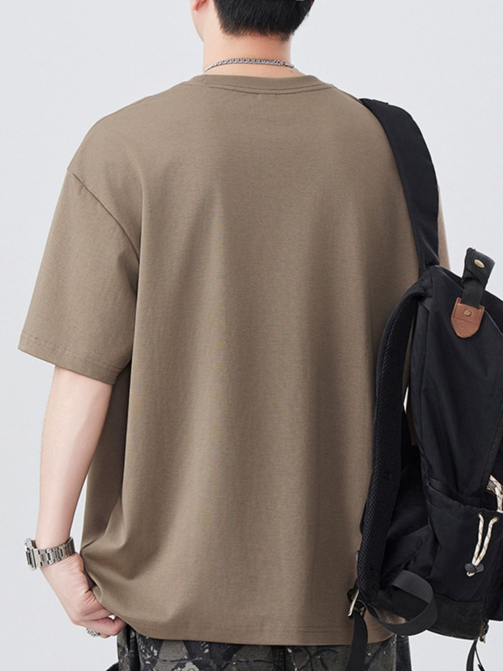 Men's Plus Size Round Neck Short Sleeve T-Shirt