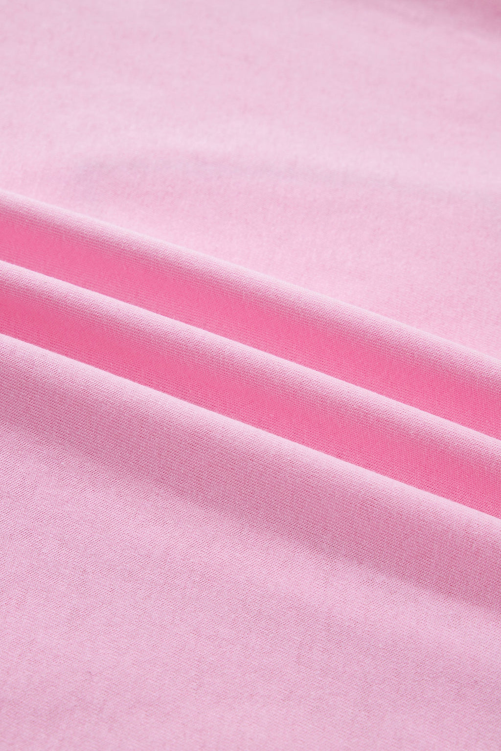 Pink Leopard Bow Embroidered Cotton Round Neck T Shirt