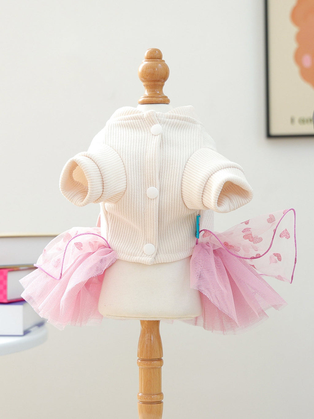 Pearl-Embellished Pet Dress