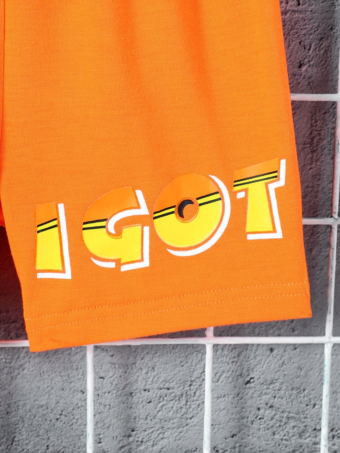 Children's Letter Graphic Short Sleeve Tee and Shorts Set