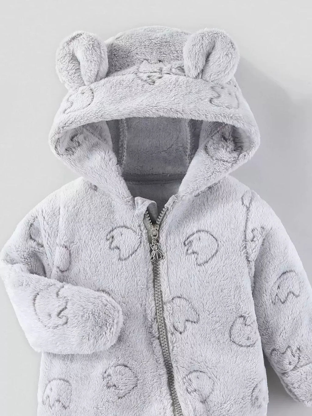 Children's Plush Hooded One-Piece