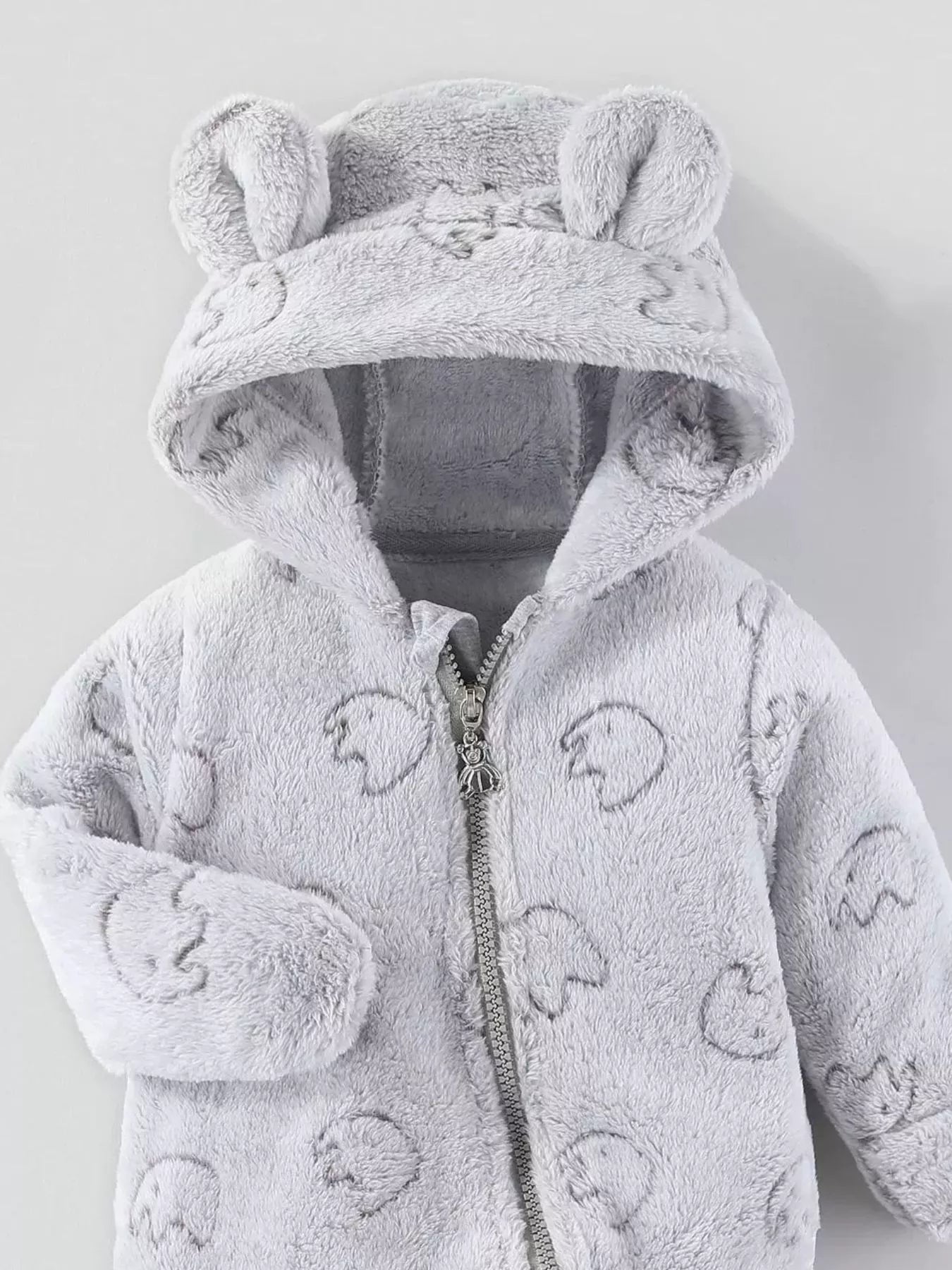 Children's Plush Hooded One-Piece