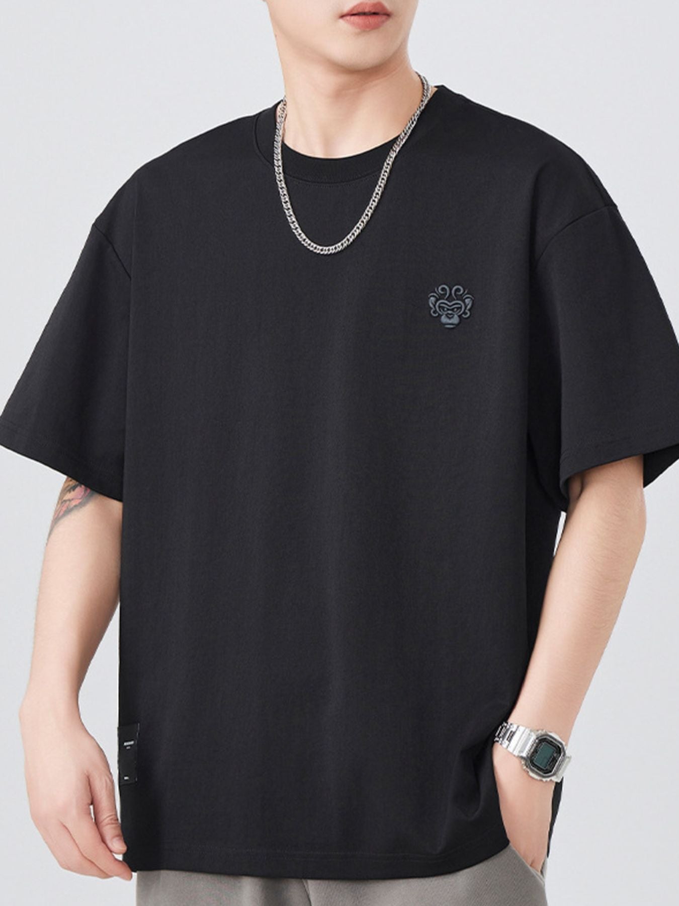 Men's Plus Size Round Neck Short Sleeve T-Shirt