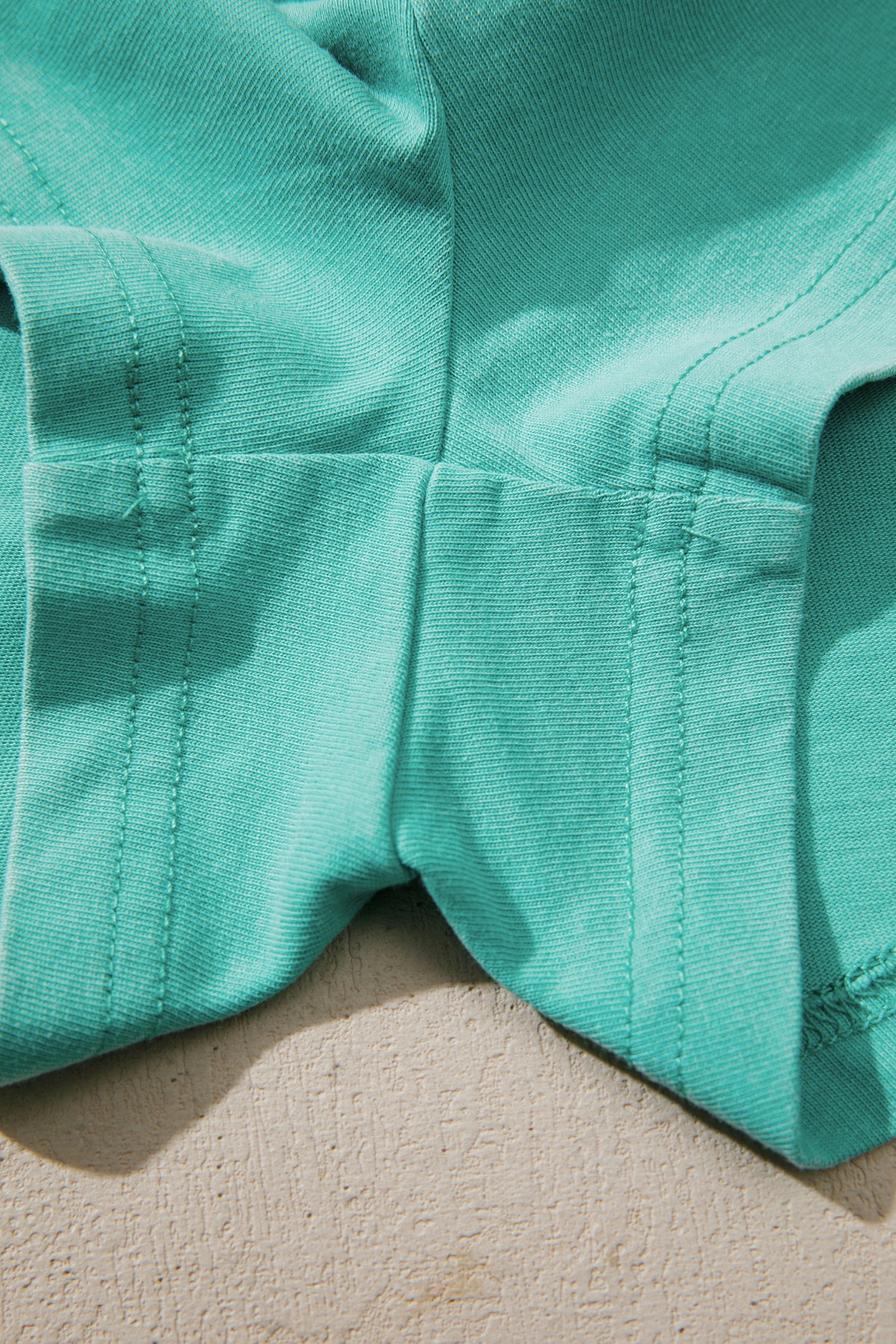 Mint Green Mineral Wash V Neck Tee Matching Skort Set