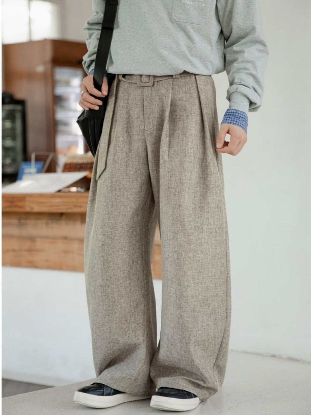 Men's Plus Size Wide Leg Pants
