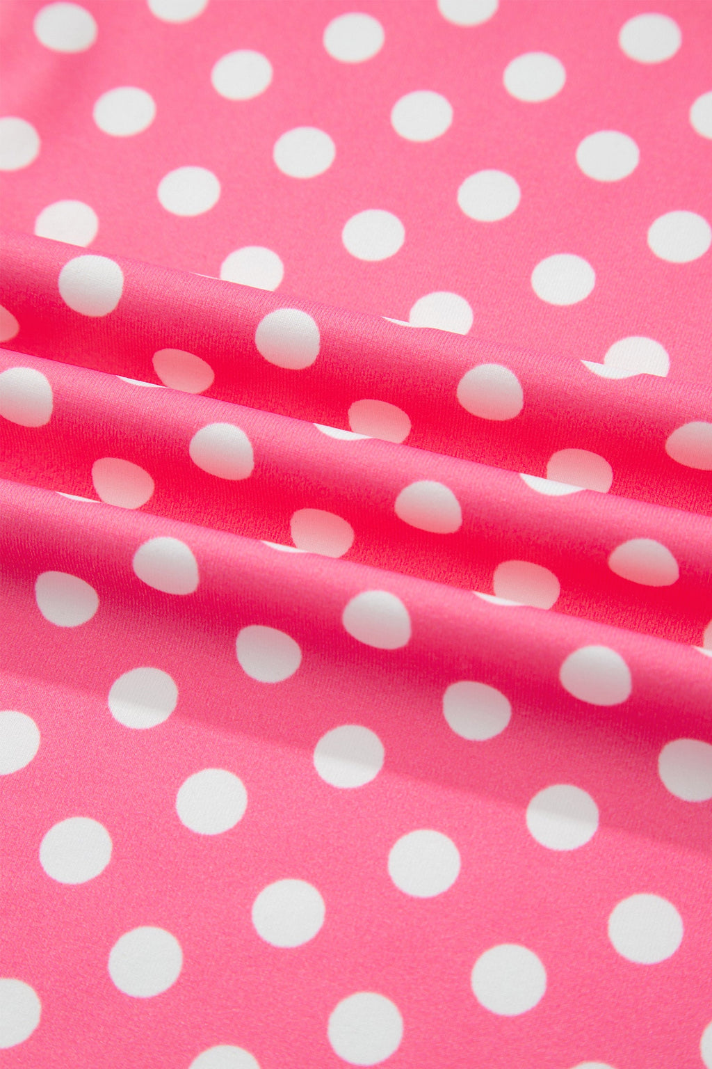 Pink Polka Dot Print Slim Tank Loose Pants 2pcs Outfit