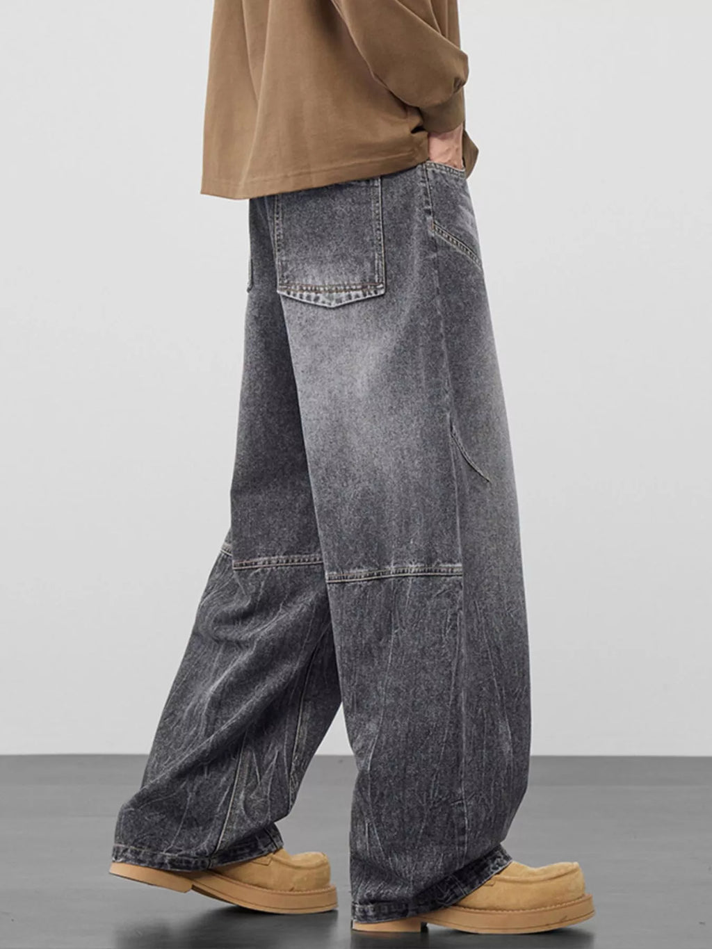 Men's Plus Size Wide Leg Jeans