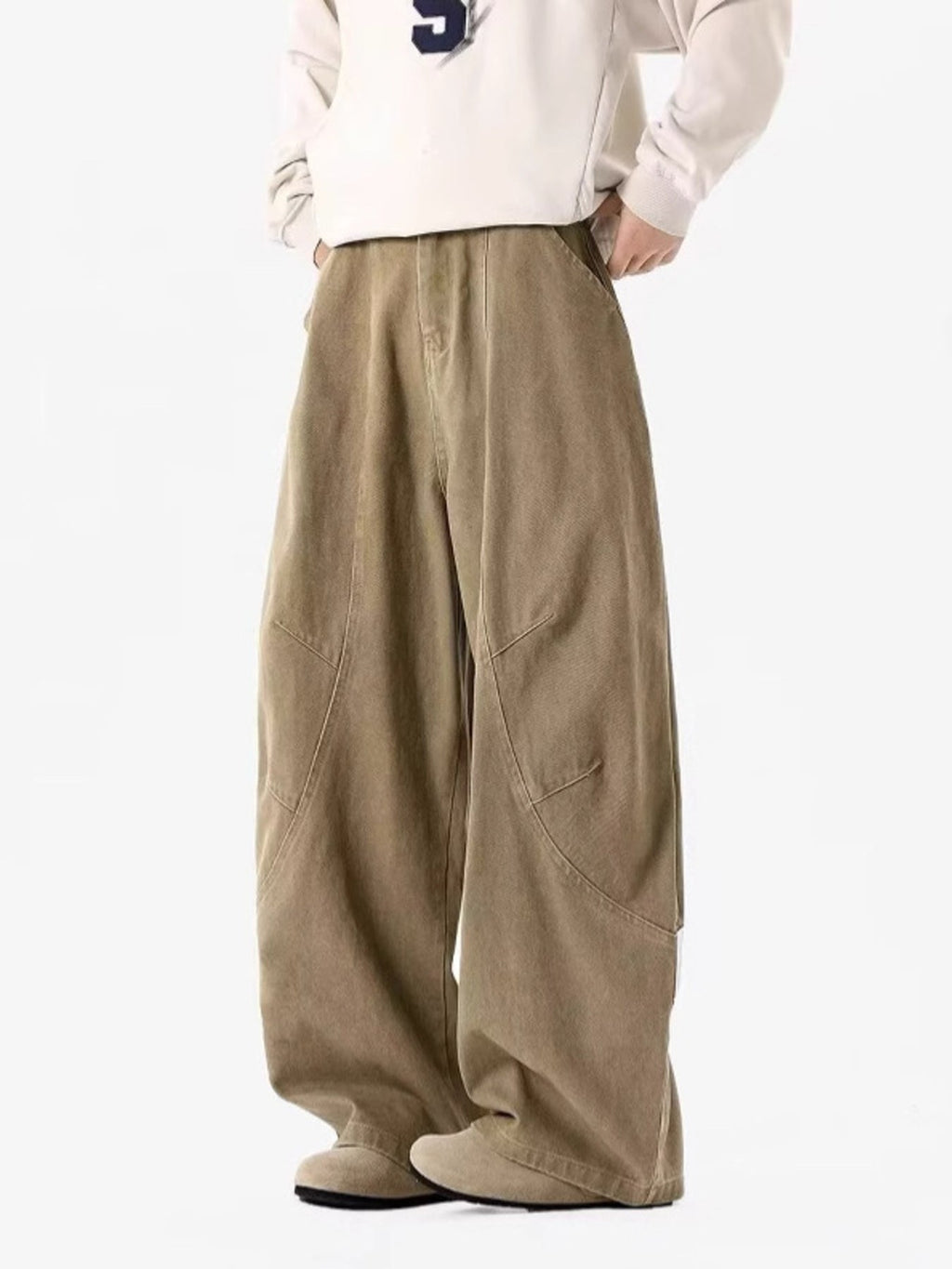 Men's Full Size Vintage Wide Leg Pants Plus Size