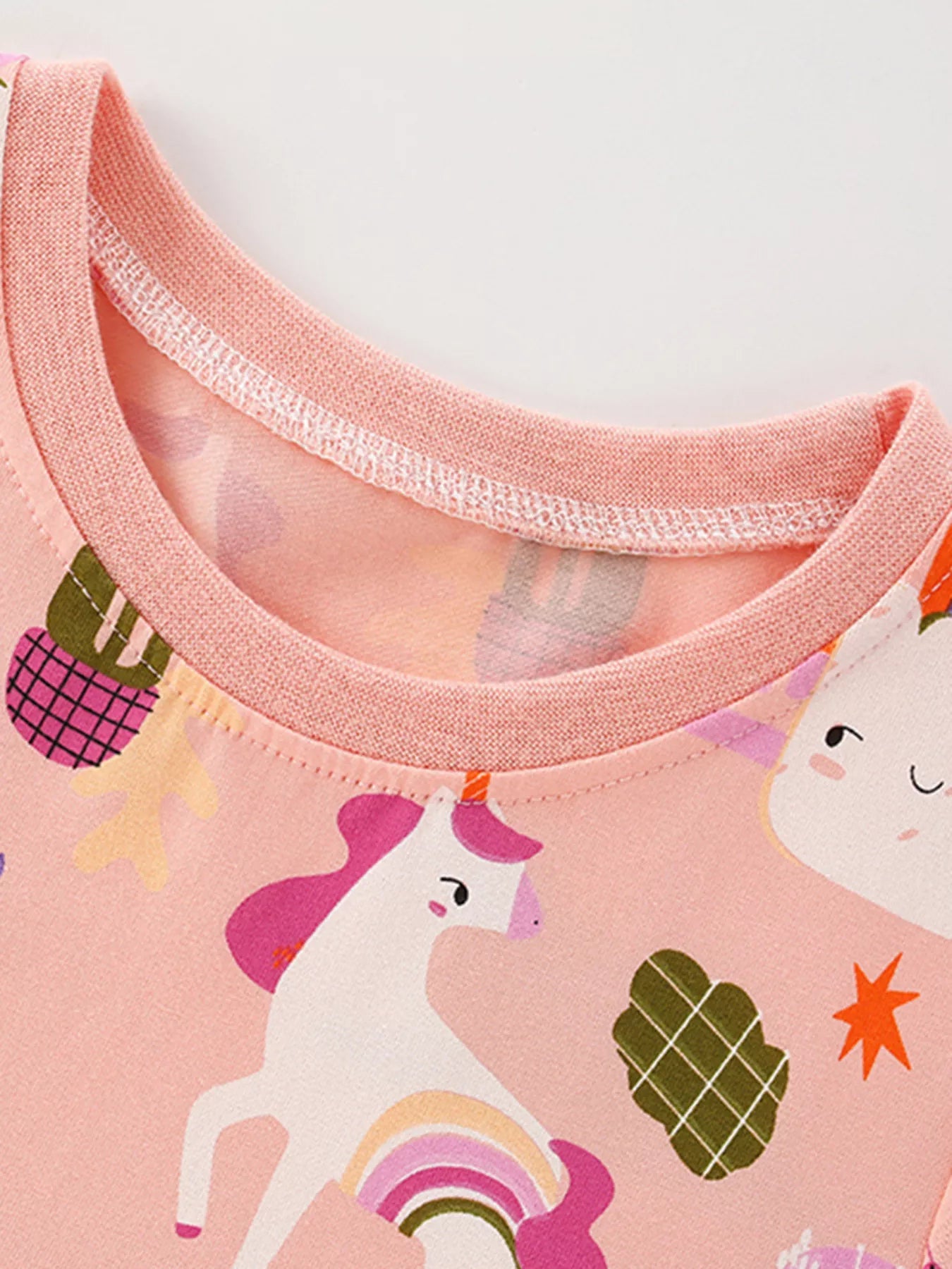 Children's Unicorn Print Casual Short Sleeve Dress