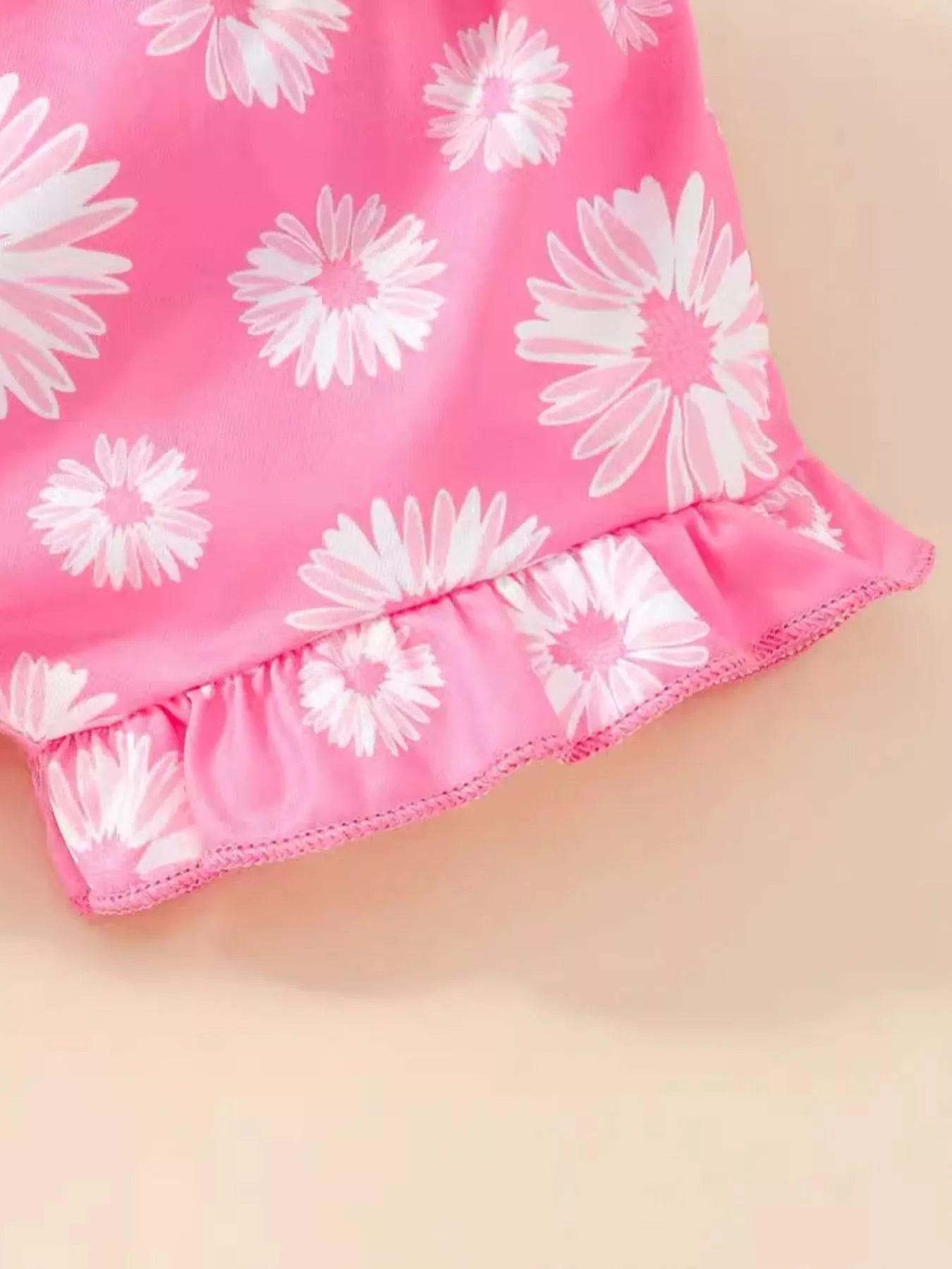 Children's Daisy Bodysuit and Shorts Set with Headband