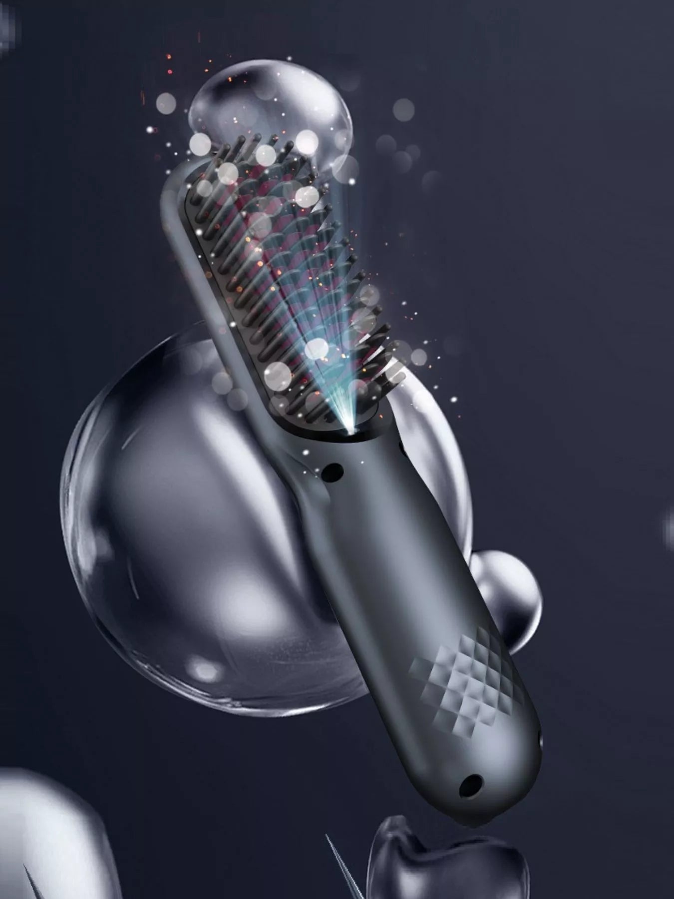 Adjustable Temperature Hair Straightening Comb