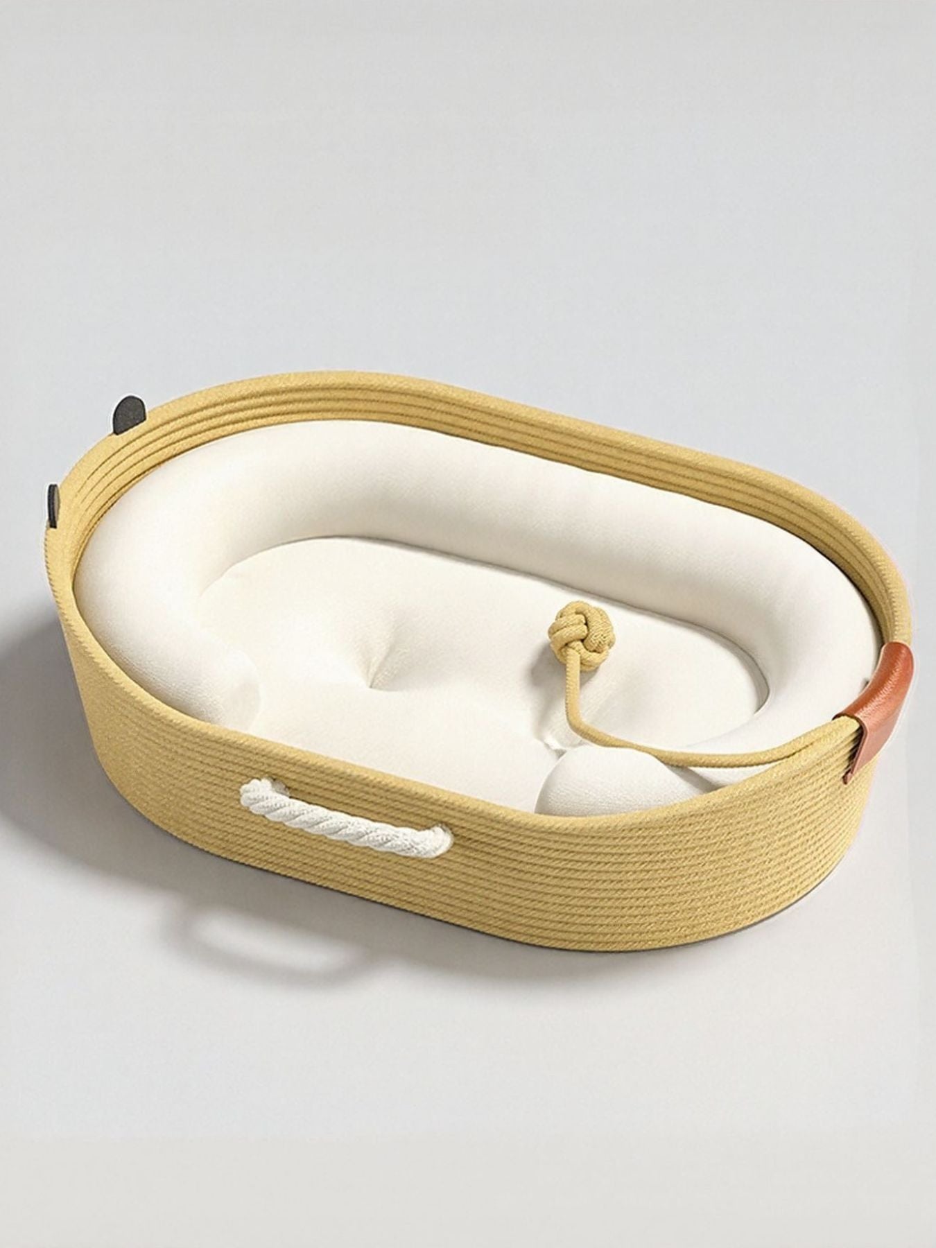 Woven Rope Oval Pet Bed
