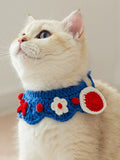 Knitted Floral Pet Collar