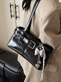 Buckle Decor Shoulder Bag