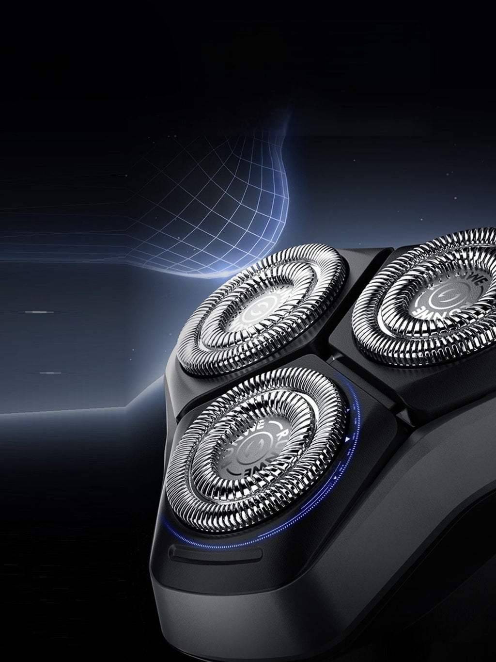 Rechargeable Rotary Electric Shaver with LED Display