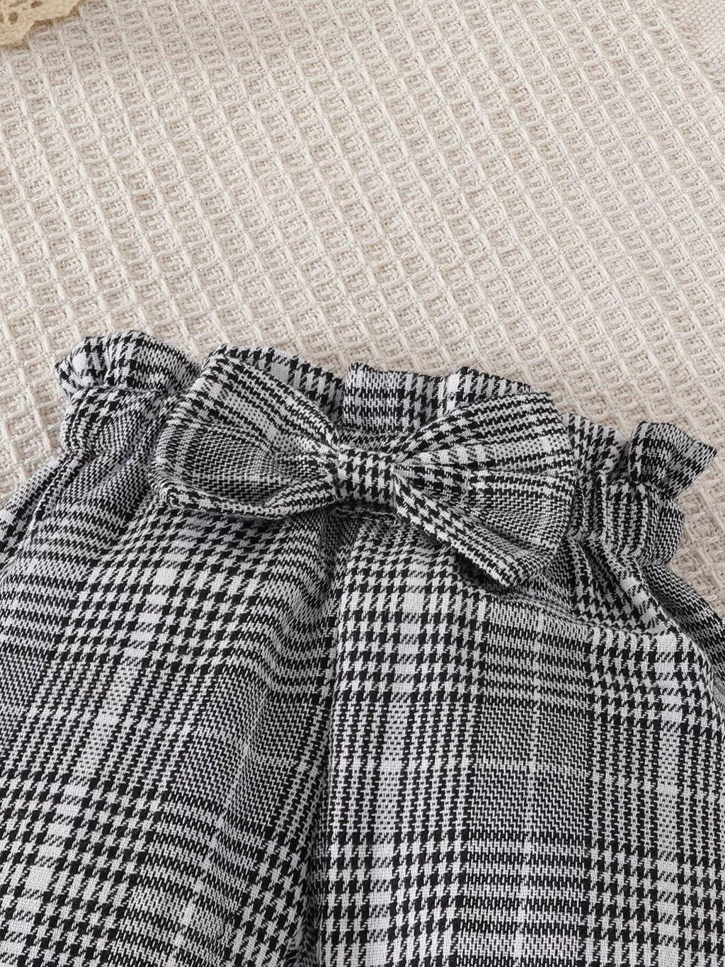 Children's Bodysuit & Plaid Pants & Headband Set
