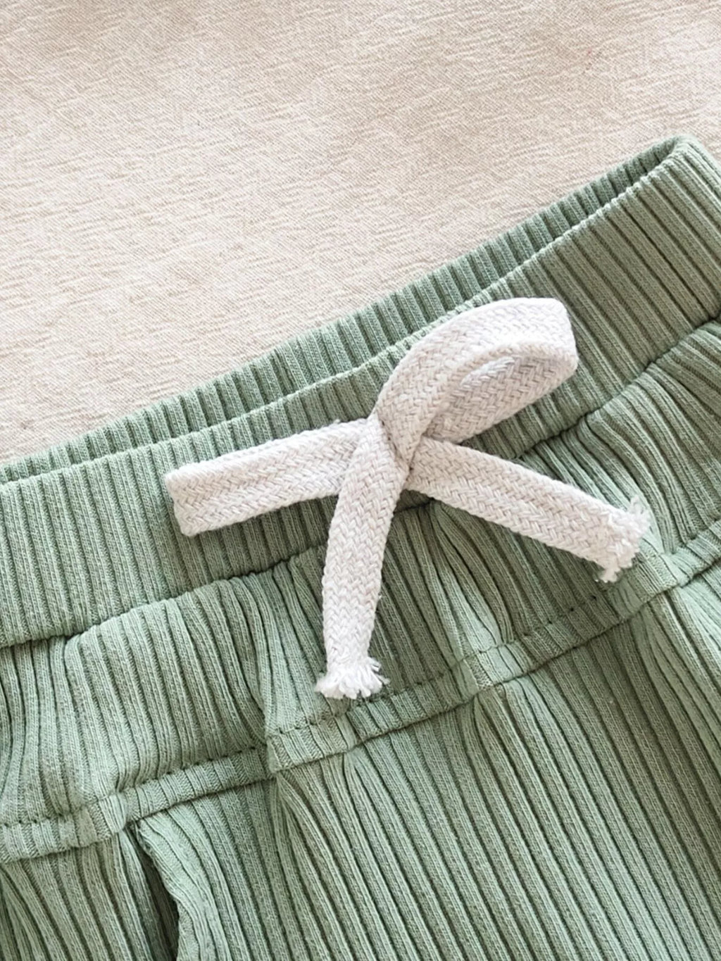 Children's Ribbed Knit Polo Bodysuit & Shorts Set