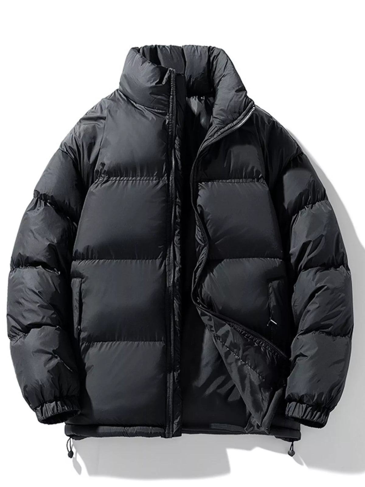 Men's Full Size Padded Zip Up Puffer Jacket Plus Size