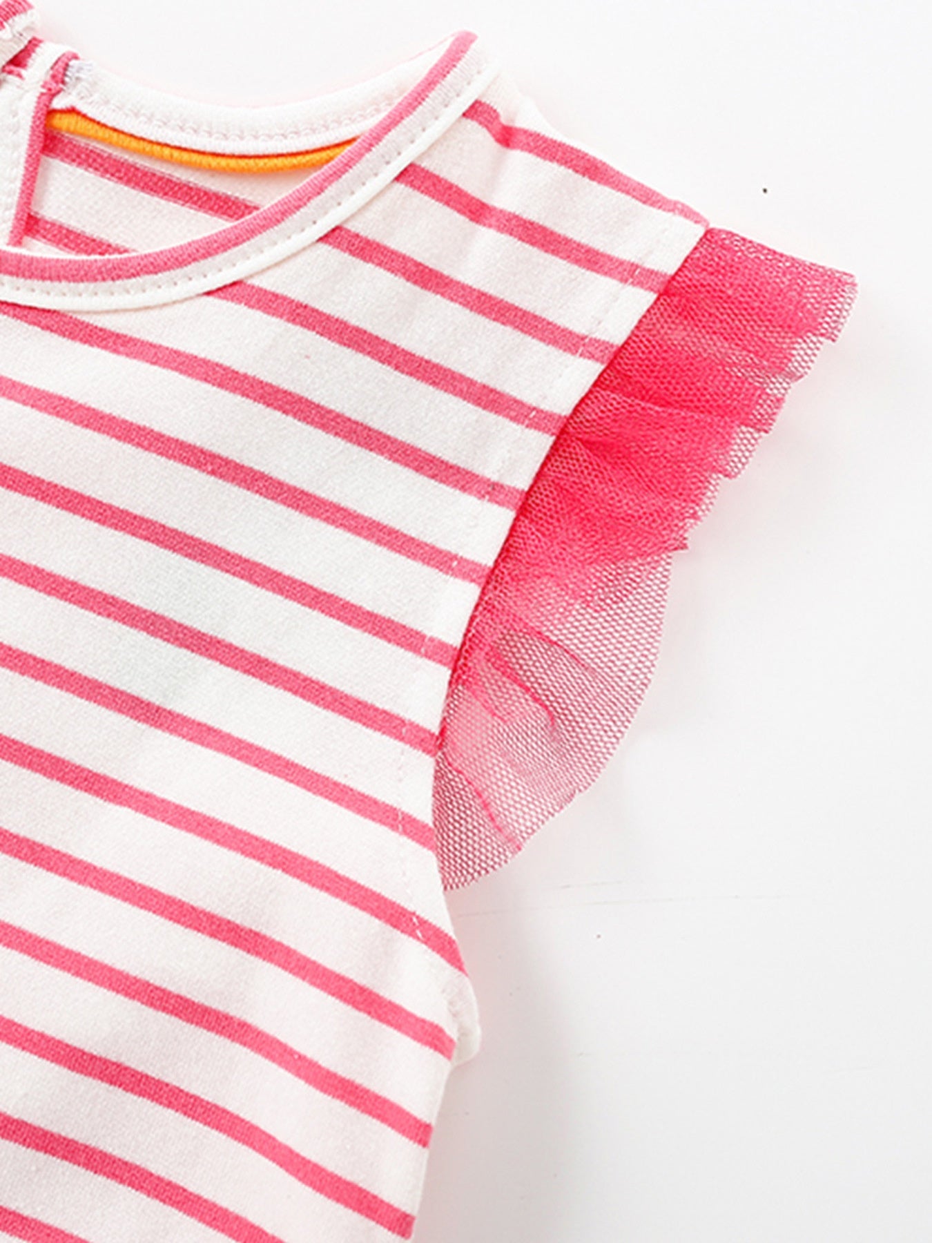 Children's Striped Top Elephant Tulle Dress