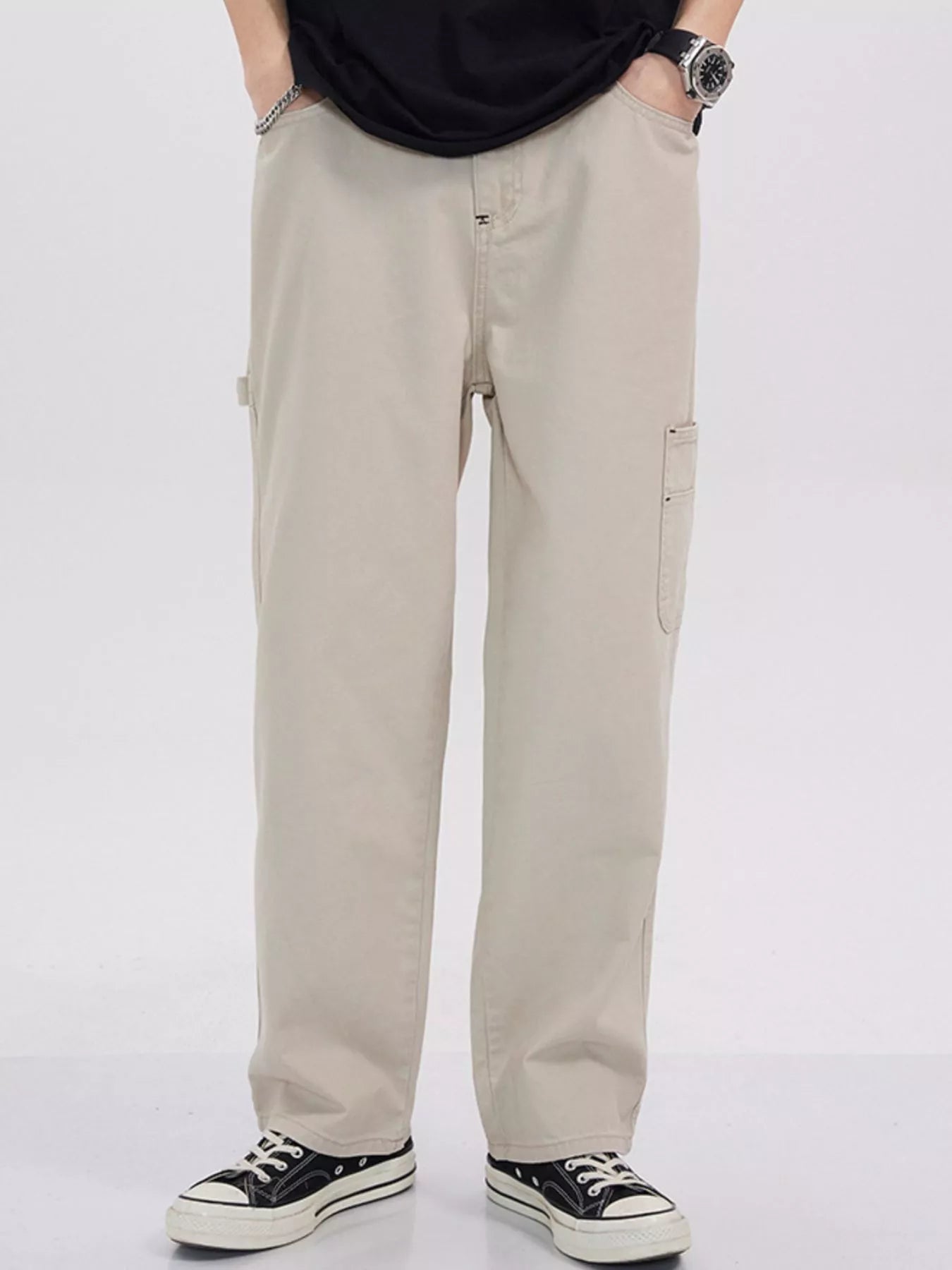 Men's Full Size Loose Fit Cargo Jeans Plus Size