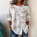 Women's Floral 3D Print Top – Loose Fit Elegant Casual S to 3XL