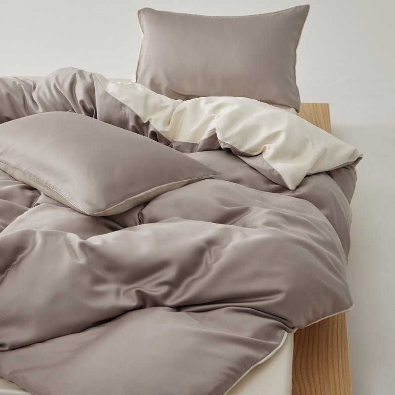 Adeline Pastel Silky Cooling TENCEL™ Bedding Set / Brown