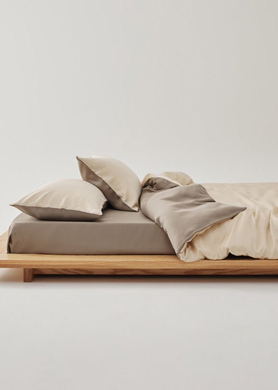 Adeline Pastel Silky Cooling TENCEL™ Bedding Set / Brown