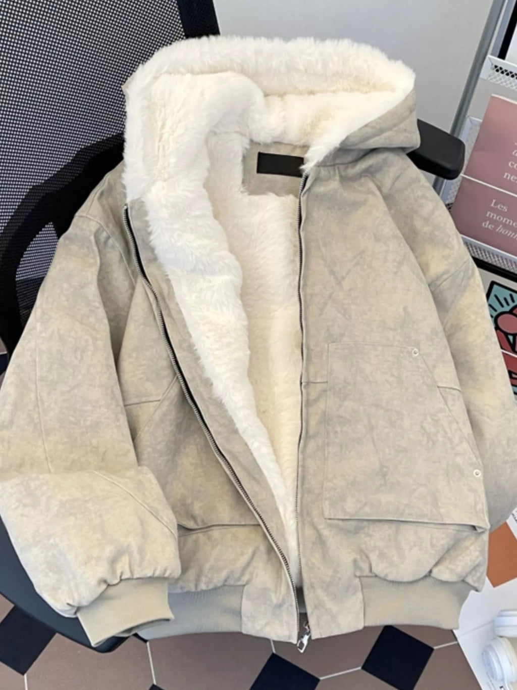 Men's Cozy Sherpa Lined Hooded Jacket