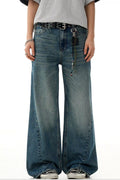 Men's Wide Leg Vintage Wash Jeans