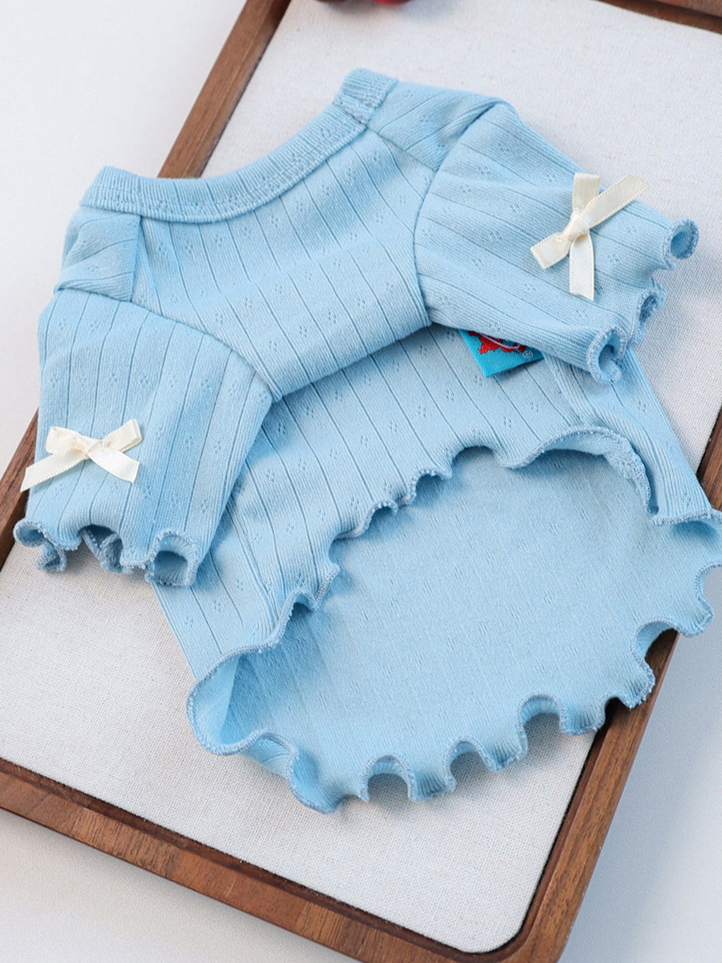 Sweet Bear Patch Ribbed Pet Top