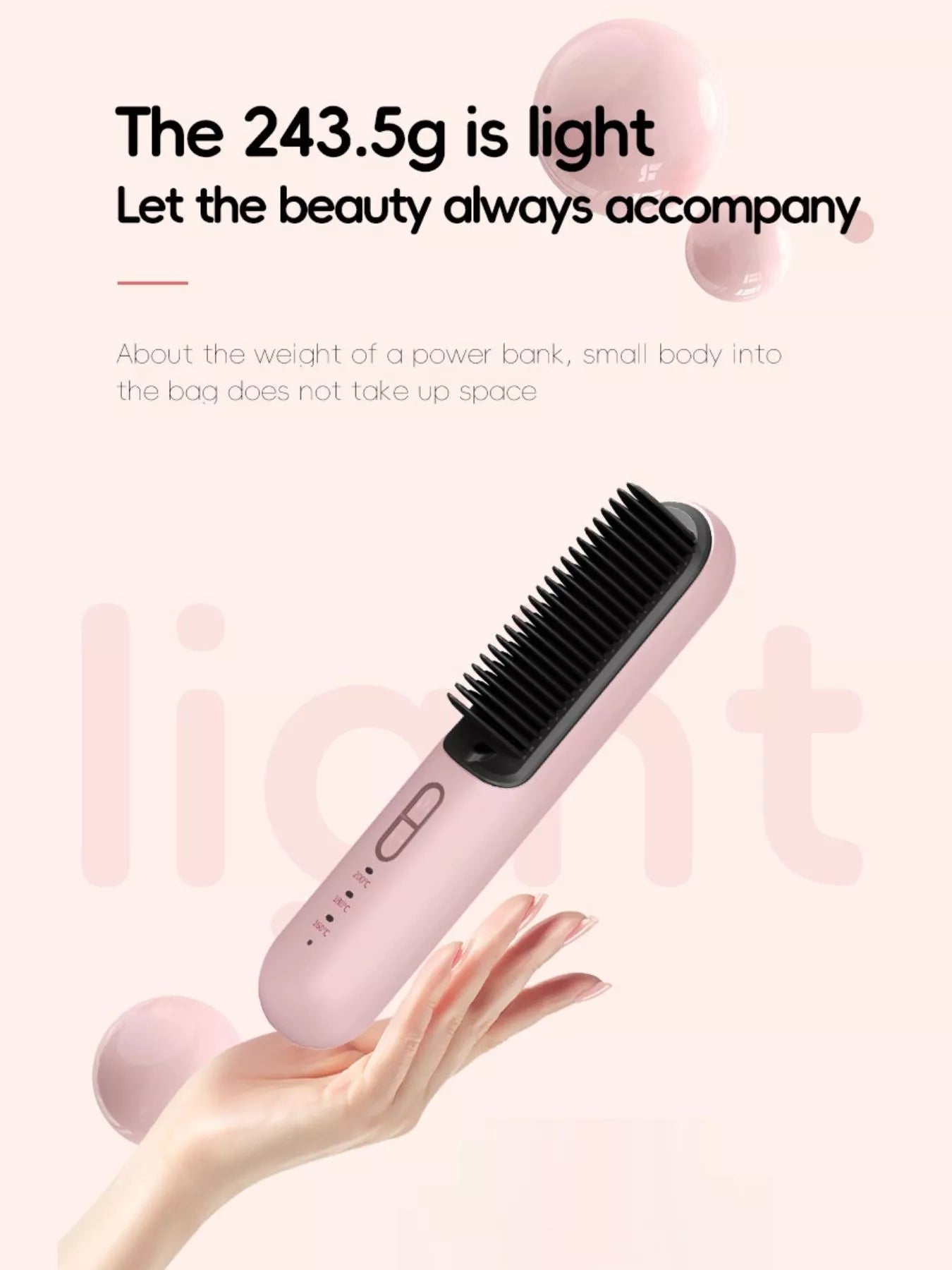 Fast Heating Hair Straightening Comb