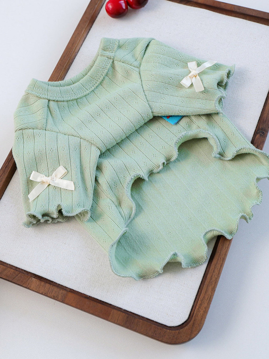 Sweet Bear Patch Ribbed Pet Top