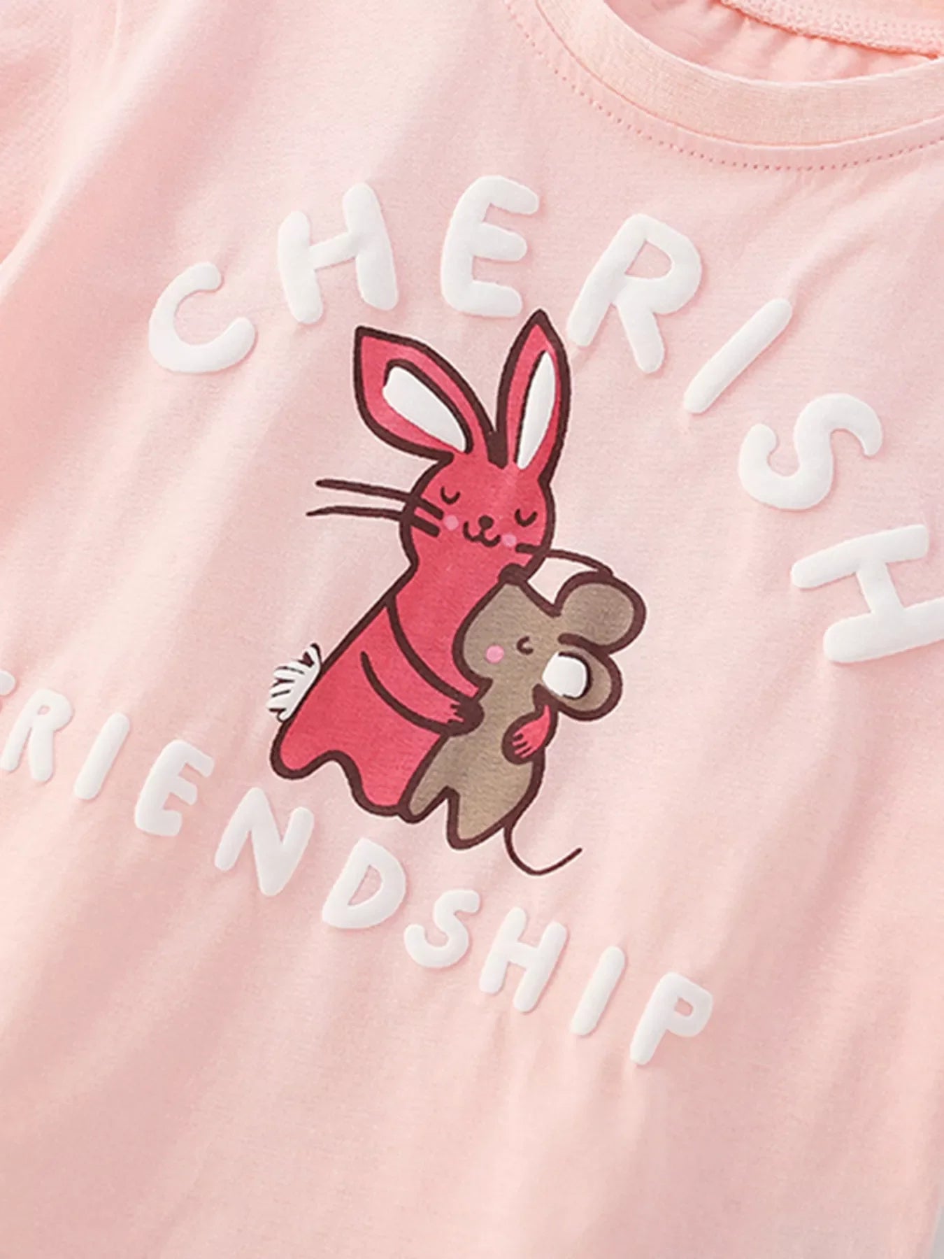 Children's Cherish Friendship Graphic Tee and Shorts Set