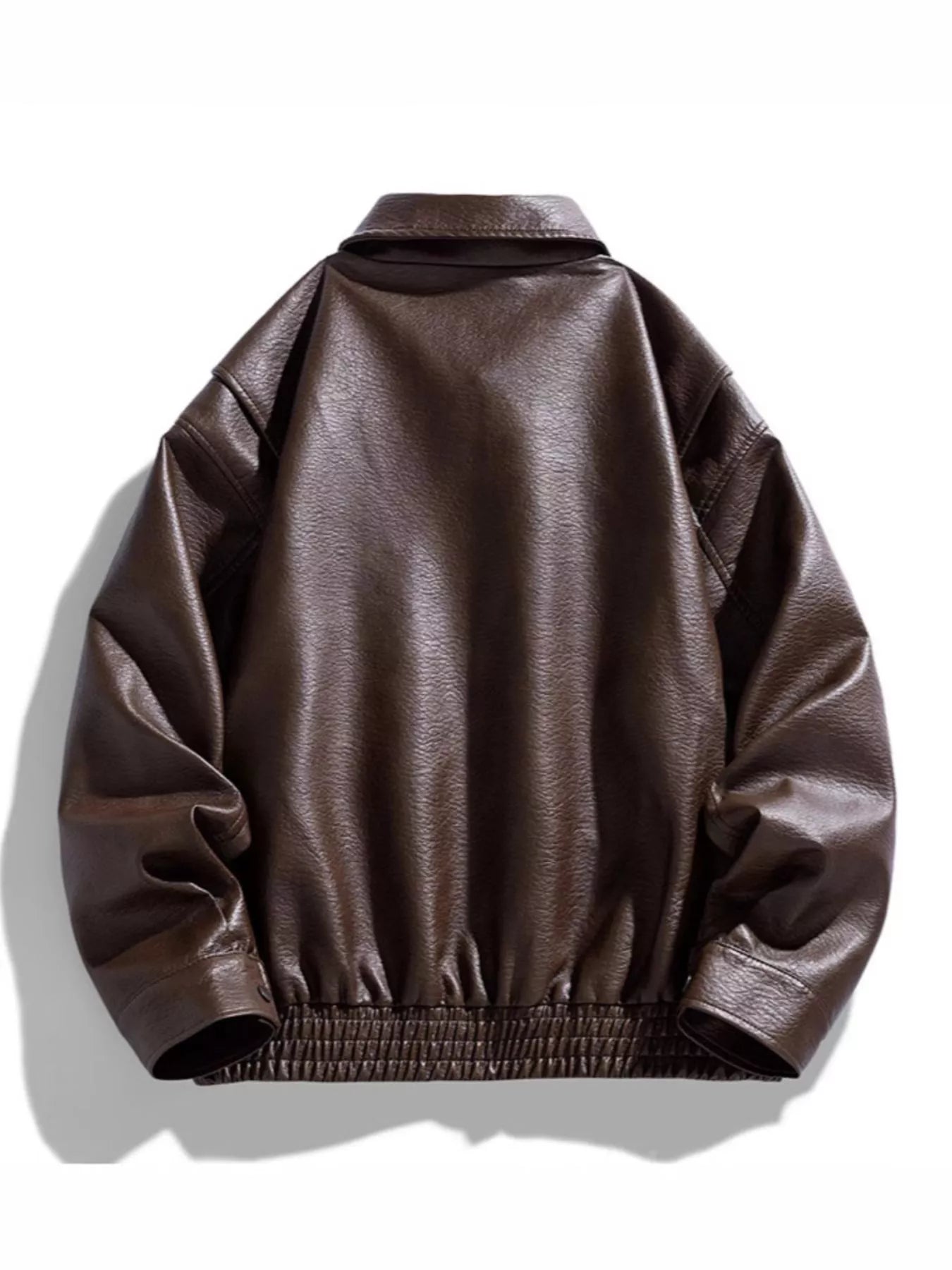 Men's Plus Size Urban Style Faux Leather Bomber Jacket
