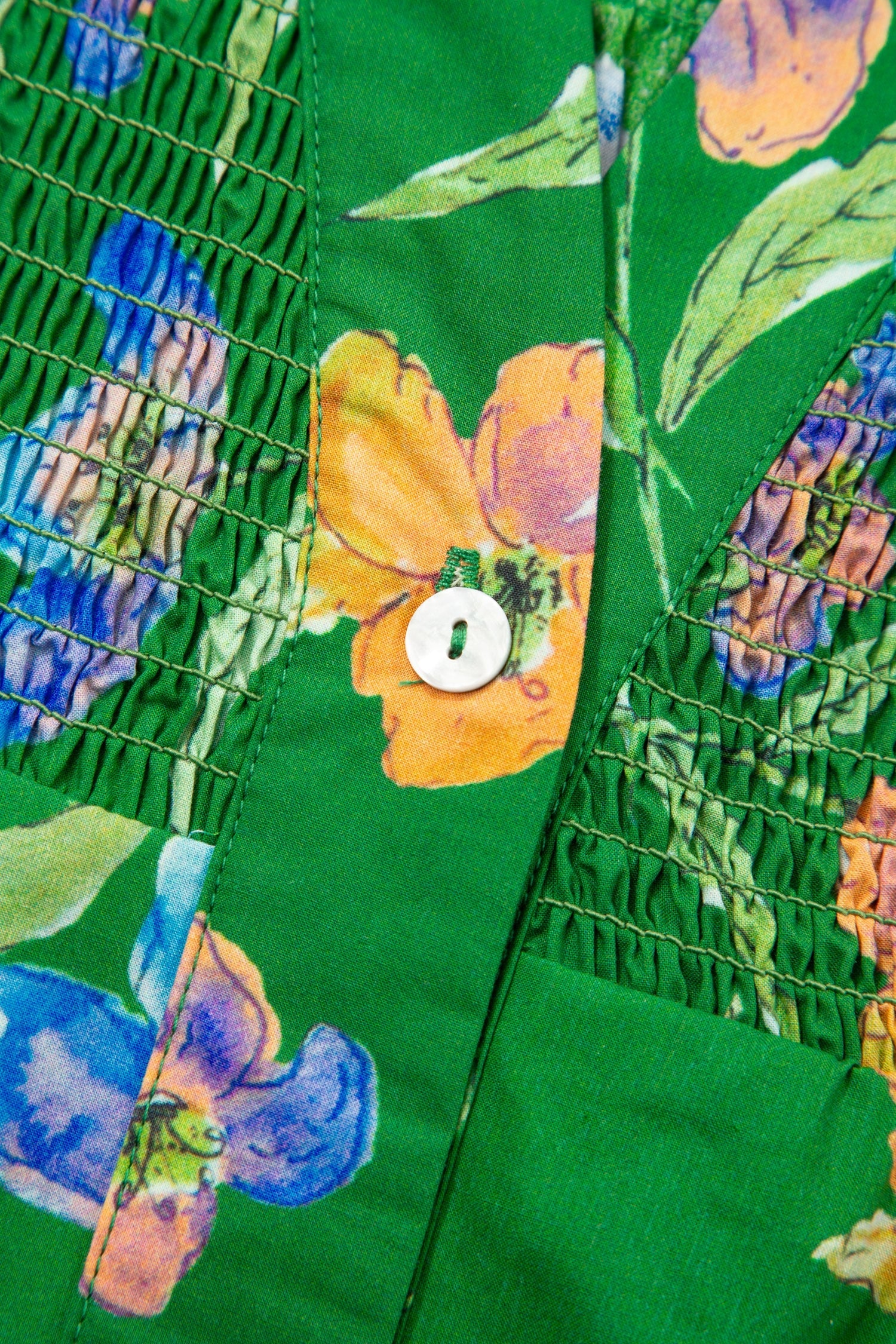 Green Plus Size Ruffled Short Sleeve Floral Top